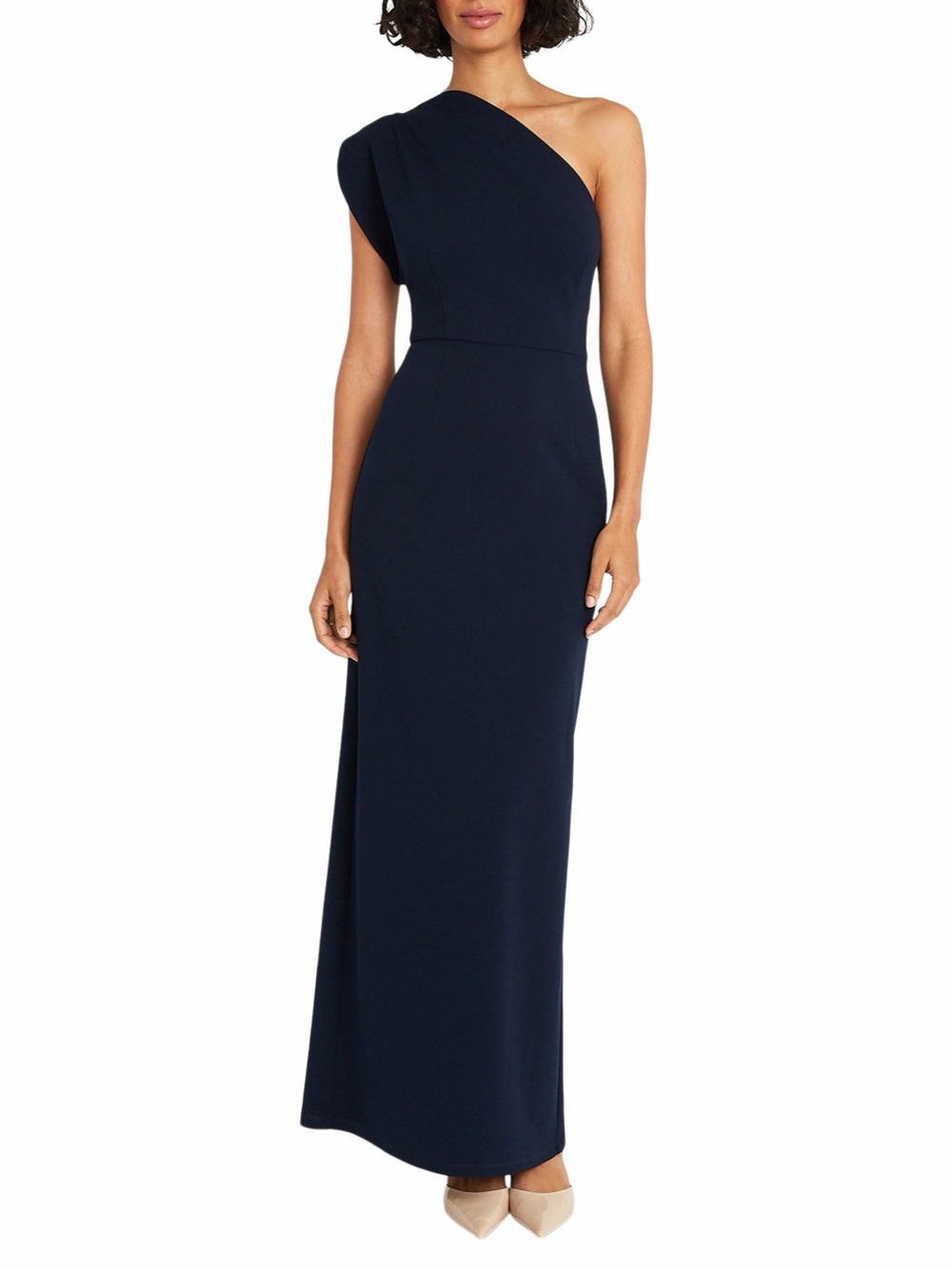 NWT Maggy London Asymmetric One-Shoulder Gown